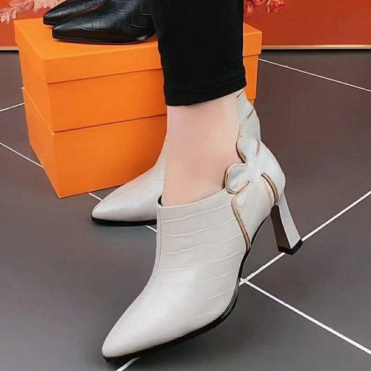 🔥Limited Time Offer 49% OFF🔥Women's Pointed Toe Fashion All-match Thick-Heeled Shoes