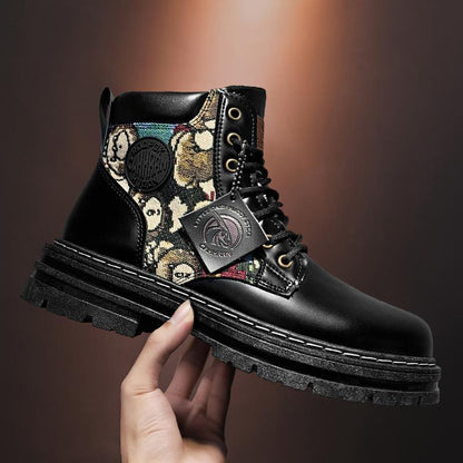 🔥Limited Time Offer 49% OFF🔥Men's Autumn and Winter New High Top Printed Martin Boots