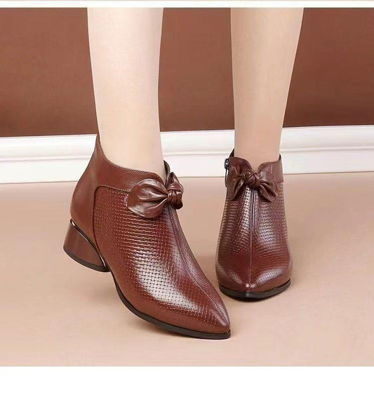 🔥Limited Time Offer 49% OFF🔥Women's Fashion Genuine Leather High Heel Shoes