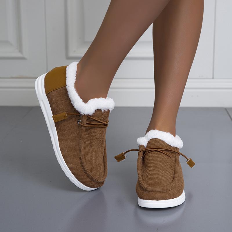 🔥Limited Time Offer 49% OFF🔥Women's low top round head plush single shoes