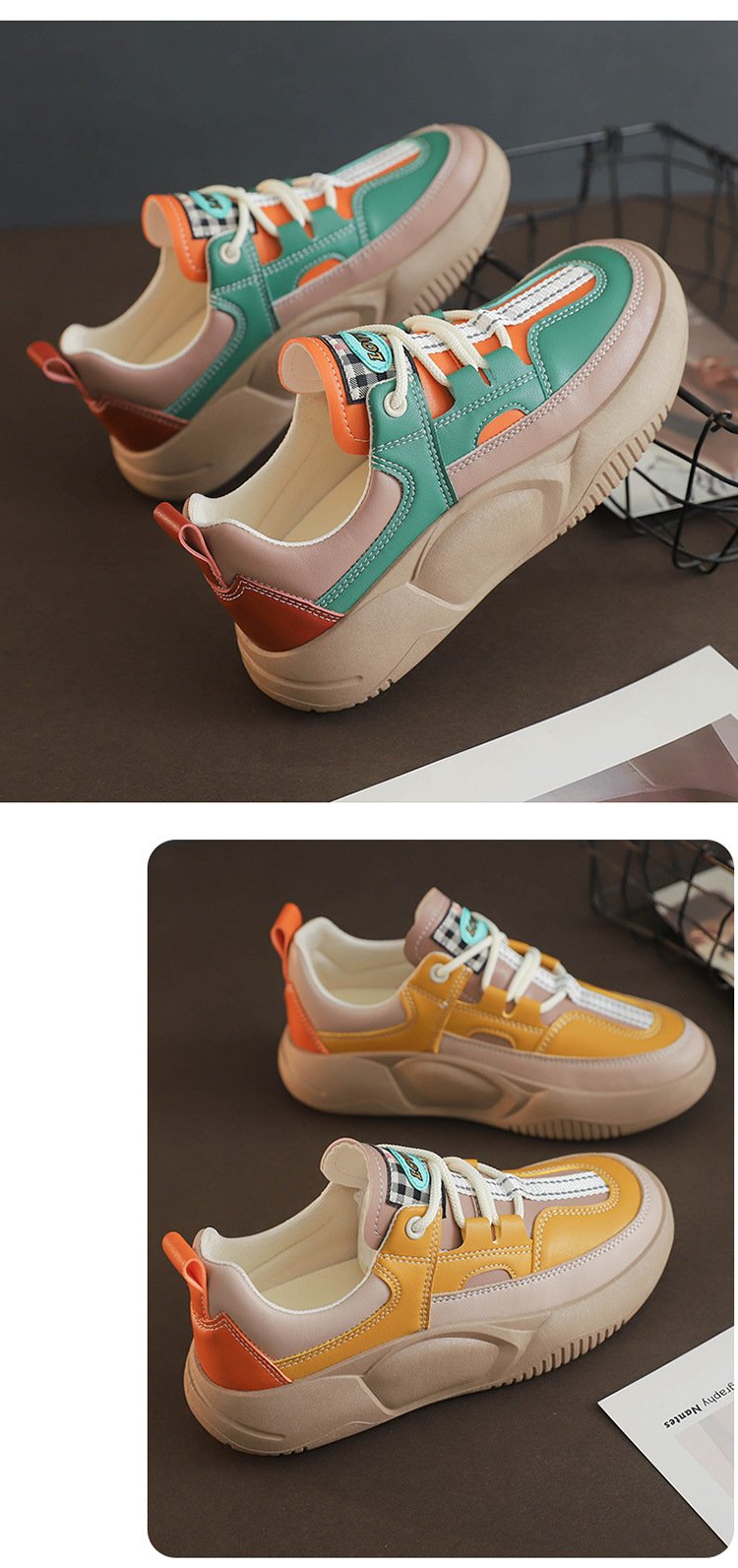 🔥Limited Time Offer 49% OFF🔥Women's Colorblock Thick Sole Walking Shoes