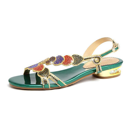 2022 New Fashion Rhinestone Sandals Beach Shoes