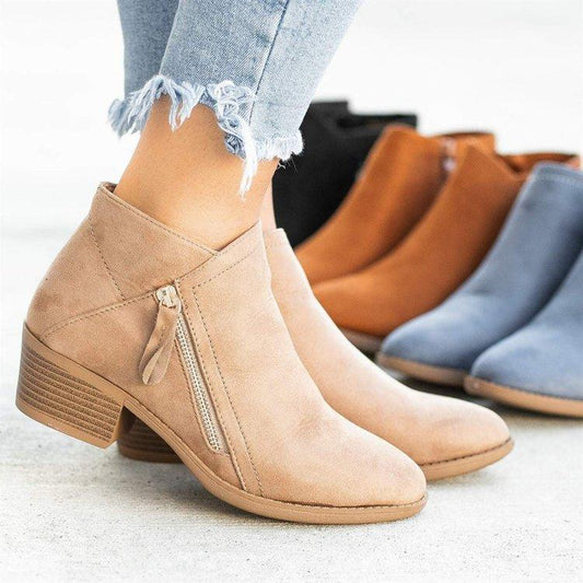 🔥Limited Time Offer 49% OFF🔥Women's suede double zippered boots