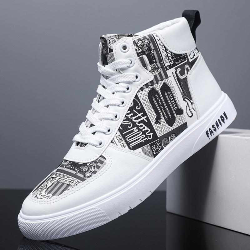 🔥Limited Time Offer 49% OFF🔥Men's New Trend Personalized Graffiti High Top Men's Shoes Off