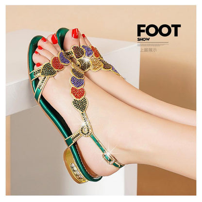 2022 New Fashion Rhinestone Sandals Beach Shoes