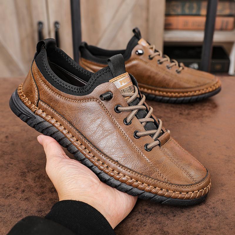 🔥Limited Time Offer 49% OFF🔥Men's New Spring Genuine Leather Casual Non slip Business Fashion Soft Sole Shoes