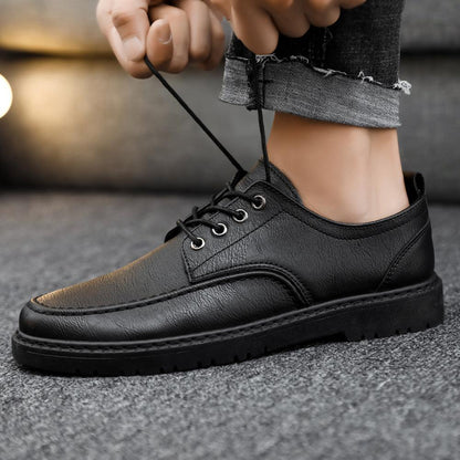 🔥Limited Time Offer 49% OFF🔥Men's Autumn and Winter New Fashion Versatile British Black Leather Shoes