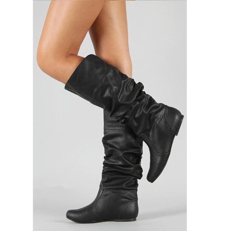 🔥Limited Time Offer 49% OFF🔥Women's solid pleated high solid boots