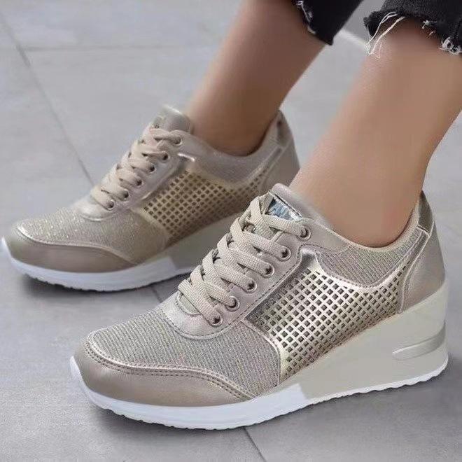 🔥Limited Time Offer 49% OFF🔥Casual slope heel mesh front lace up low top women's shoes