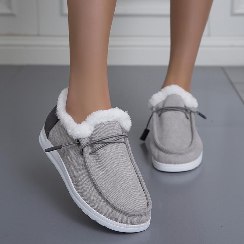 🔥Limited Time Offer 49% OFF🔥Women's low top round head plush single shoes