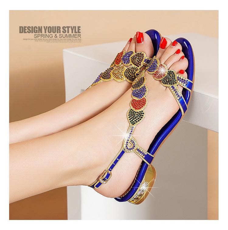 2022 New Fashion Rhinestone Sandals Beach Shoes