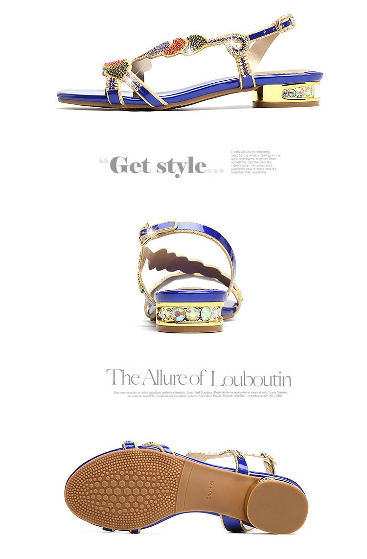 2022 New Fashion Rhinestone Sandals Beach Shoes