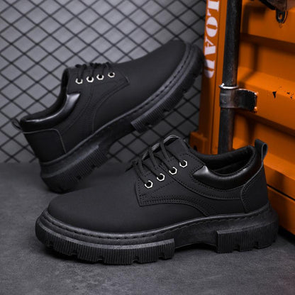 🔥Limited Time Offer 49% OFF🔥Autumn and Winter Low Top Lace Up Thick Bottom Elevated Martin Boots