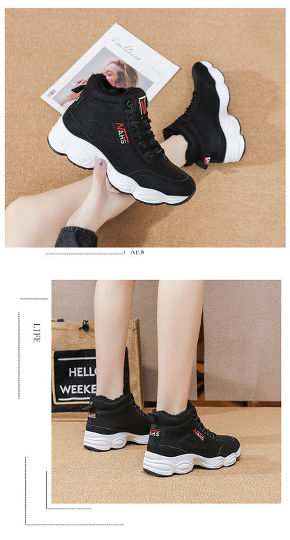 🔥Limited Time Offer 49% OFF🔥Women's High Top Thick Sole Warm Sneakers