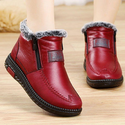 🔥Limited Time Offer 49% OFF🔥Women's Waterproof Non-slip Cotton Leather Boots