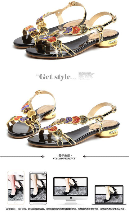 2022 New Fashion Rhinestone Sandals Beach Shoes