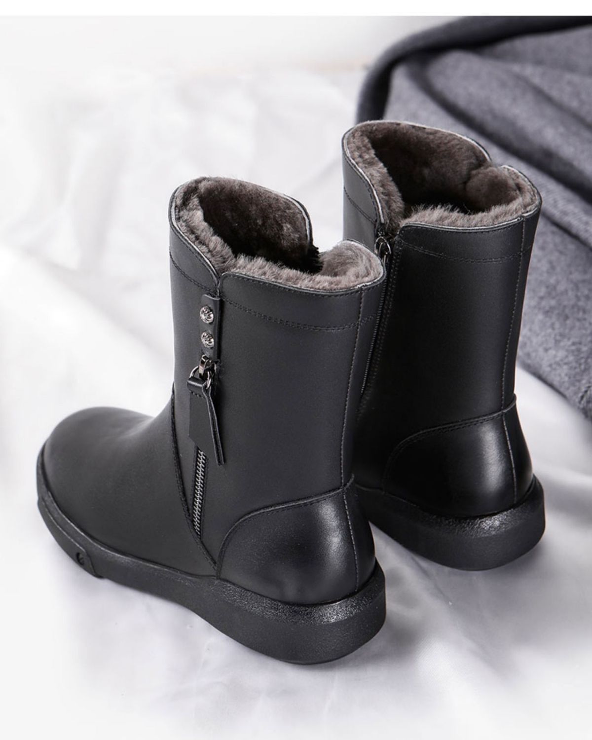 2022 Winter New Really Soft Leather Shoes Cotton Shoes Plus Velvet Women's Shoes Women's Boots