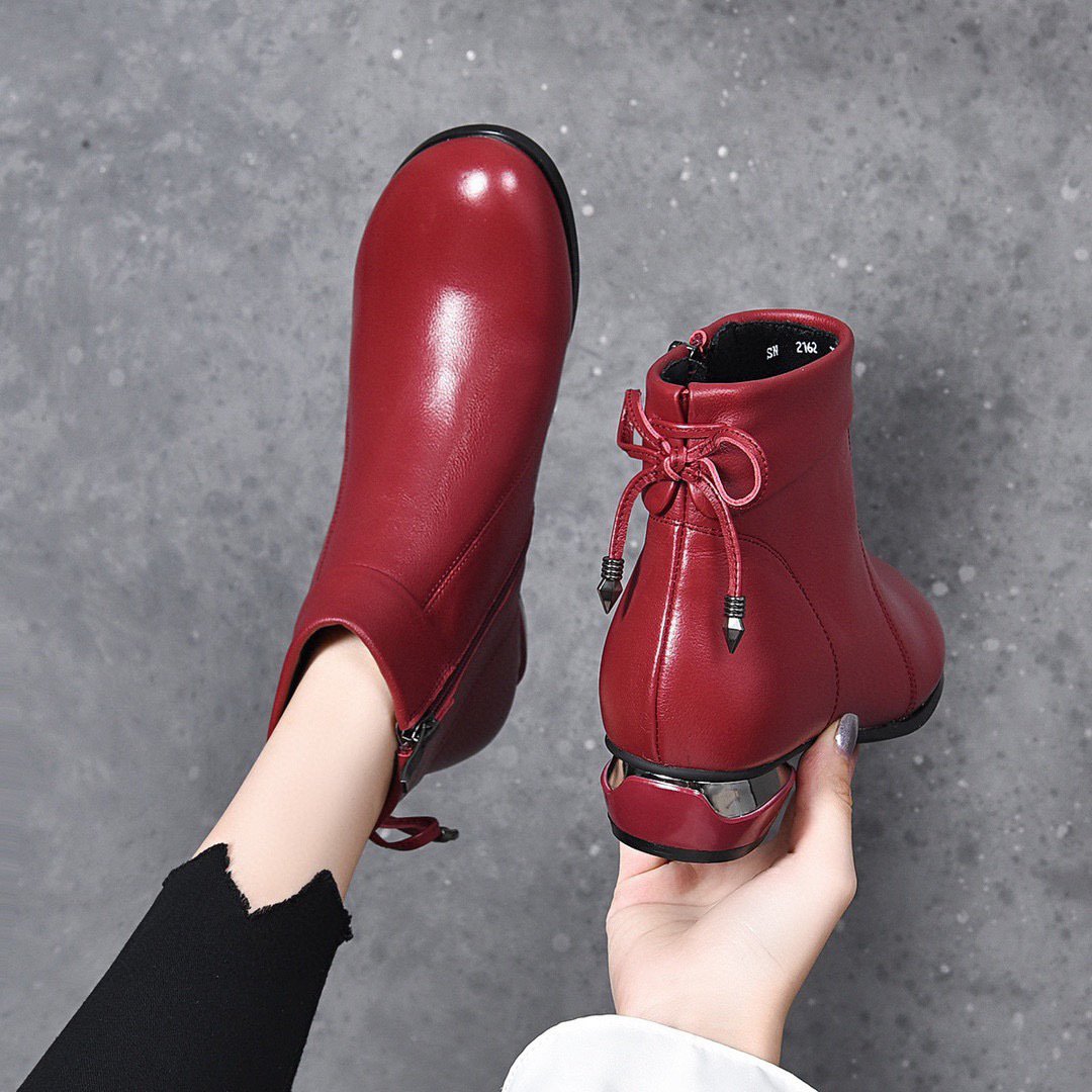 2022 Autumn And Winter New Bow Flat Boots