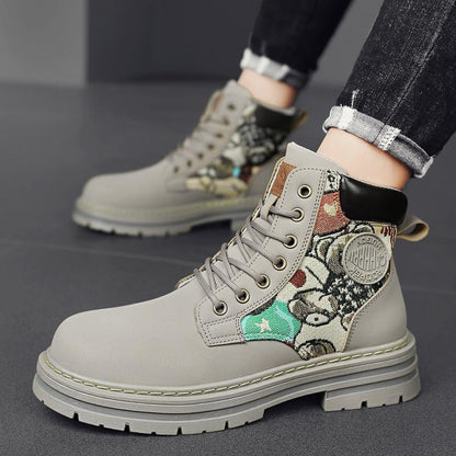 🔥Limited Time Offer 49% OFF🔥Men's Autumn and Winter New High Top Printed Martin Boots