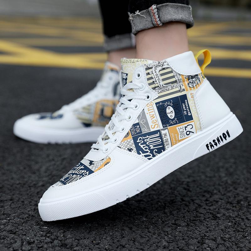 🔥Limited Time Offer 49% OFF🔥Men's New Trend Personalized Graffiti High Top Men's Shoes Off