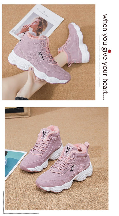 🔥Limited Time Offer 49% OFF🔥Women's High Top Thick Sole Warm Sneakers