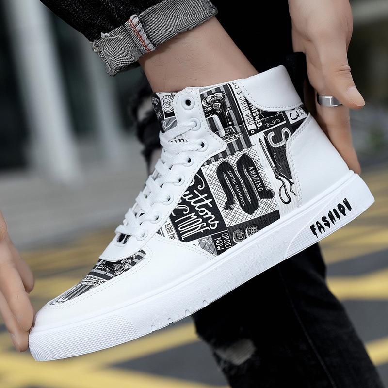 🔥Limited Time Offer 49% OFF🔥Men's New Trend Personalized Graffiti High Top Men's Shoes Off