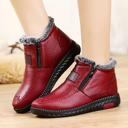 🔥Limited Time Offer 49% OFF🔥Women's Waterproof Non-slip Cotton Leather Boots