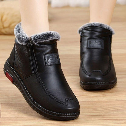 🔥Limited Time Offer 49% OFF🔥Women's Waterproof Non-slip Cotton Leather Boots