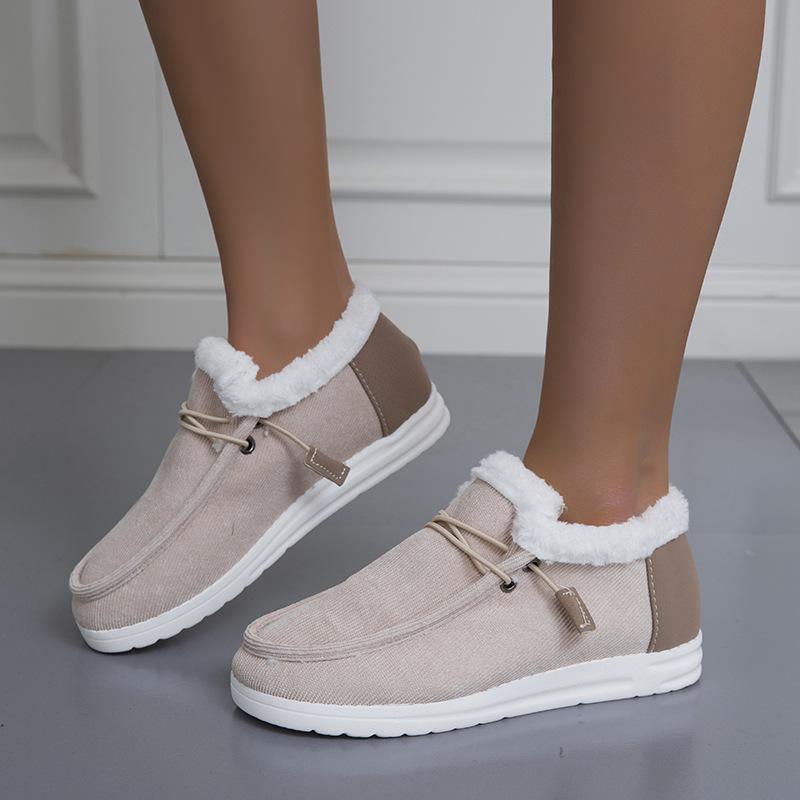 🔥Limited Time Offer 49% OFF🔥Women's low top round head plush single shoes