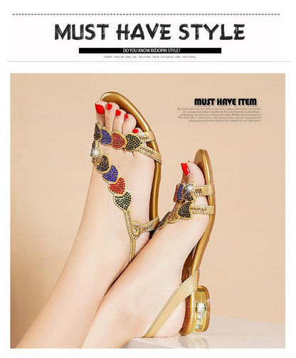 2022 New Fashion Rhinestone Sandals Beach Shoes