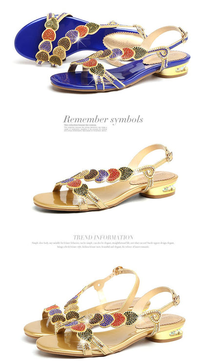 2022 New Fashion Rhinestone Sandals Beach Shoes