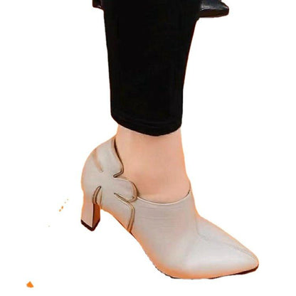 🔥Limited Time Offer 49% OFF🔥Women's Pointed Toe Fashion All-match Thick-Heeled Shoes