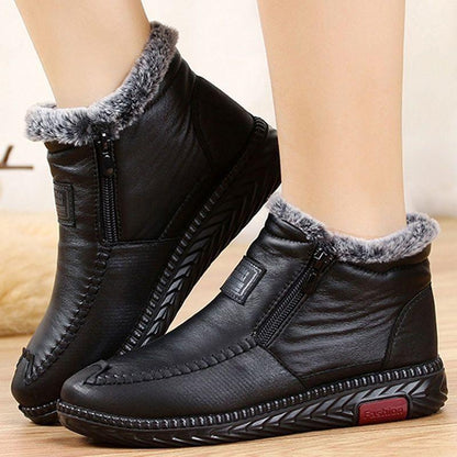 🔥Limited Time Offer 49% OFF🔥Women's Waterproof Non-slip Cotton Leather Boots