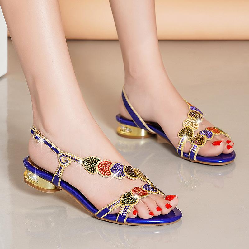 2022 New Fashion Rhinestone Sandals Beach Shoes